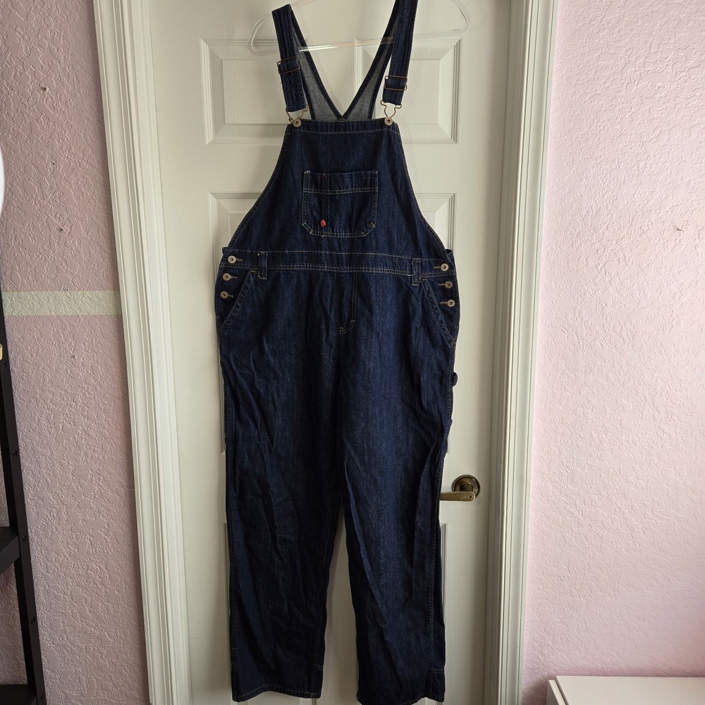 Dickies‎ Denim Bib Overalls Unisex Size XL Blue Jeans Cotton Mens Workwear